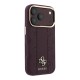 3149 GUESS HC MAGSAFE PU IP18 PRO BURGUNDY  STRIPE HS PEONY 4G LOGO 