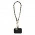 0653 GUESS HDSP PU SAFFIANO CHAIN STRAP W/ 4G CHARM BLACK