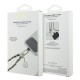 0653 GUESS HDSP PU SAFFIANO CHAIN STRAP W/ 4G CHARM BLACK