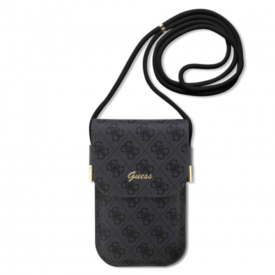 7671 GUESS WALLET 4G CORD SCRIPT BLACK