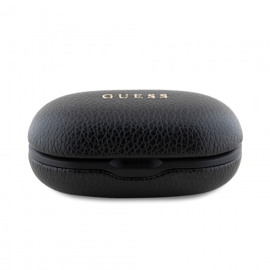 9082 GUESS TWS ENC PU GRAINED CLASSIC LOGO - BLACK