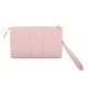 9624 GUESS PHONE POUCH PEONY PU W/4G & CLASSIC LOGOS STRIPE PINK