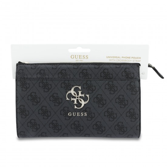 9801 GUESS PHONE POUCH 4G PU BIG 4G LOGO BLACK