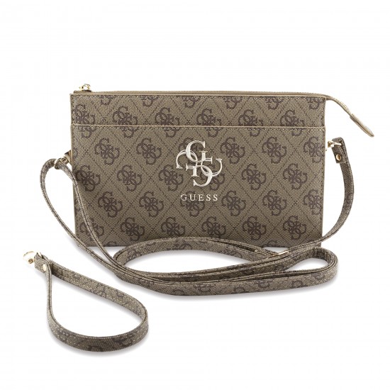 9818 GUESS PHONE POUCH 4G PU BIG 4G LOGO BROWN