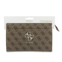 9818 GUESS PHONE POUCH 4G PU BIG 4G LOGO BROWN