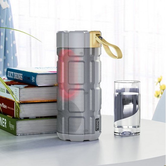 HC7 HOCO Безжичен високоговорител+LED "Pleasant спортен" - Сив