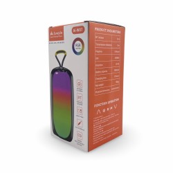 Ai-W07 Цветен LED RGB Bluetooth преносим високоговорител - Черен