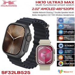 HK10 Ultra 3 Max Smartwatch Смарт Часовник 49mm Черен – 2.02" AMOLED дисплей