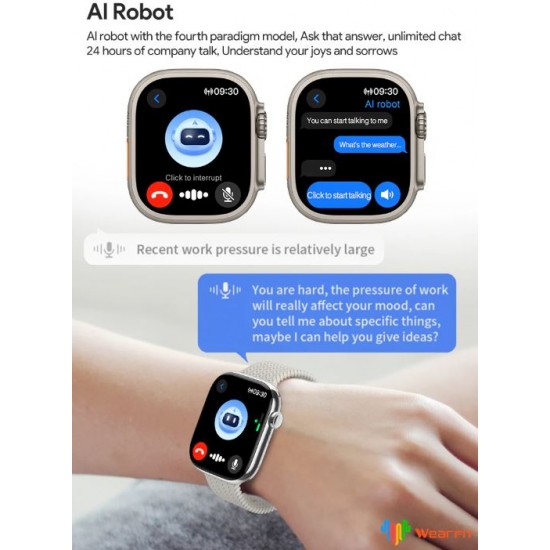 HK10 Ultra 3 Max Smartwatch Смарт Часовник 49mm Черен – 2.02" AMOLED дисплей