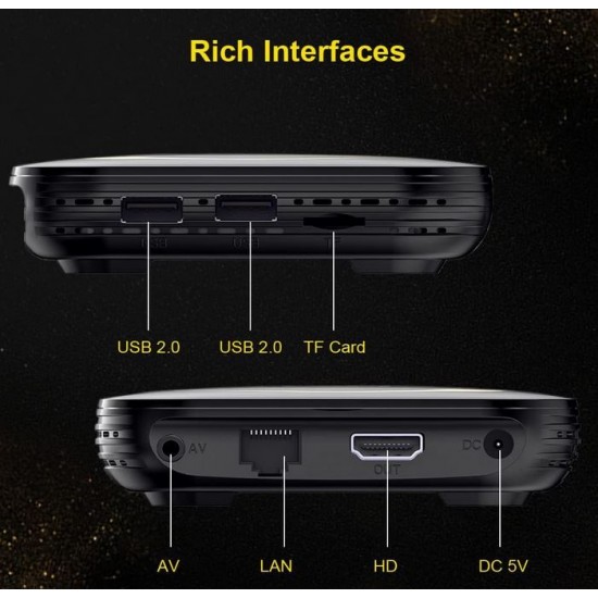 2024 HK1 RBOX H8S TV 4K HDR ULTRA HD android 13.0 TV Stick 4GB+32GB 2.4/5G Wifi 100M-LAN порт Netflix Youtube Media Player