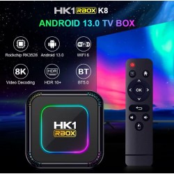 2024 HK1 RBOX K8 RGB TV 4K HDR ULTRA HD android 13.0 TV Stick 4GB+64GB 2.4/5G Wifi 100M-LAN порт Netflix Youtube Media Player