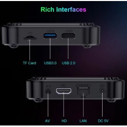 2024 HK1 RBOX K8 RGB TV 4K HDR ULTRA HD android 13.0 TV Stick 4GB+64GB 2.4/5G Wifi 100M-LAN порт Netflix Youtube Media Player