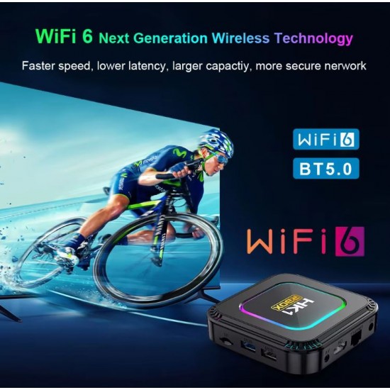 2024 HK1 RBOX K8 RGB TV 4K HDR ULTRA HD android 13.0 TV Stick 4GB+64GB 2.4/5G Wifi 100M-LAN порт Netflix Youtube Media Player