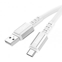 HOCO Кабел „X85 Strength“ 60W Type-C към Type-C (1M) - Бял