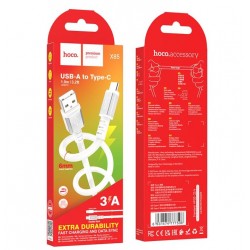 HOCO Кабел „X85 Strength“ 60W Type-C към Type-C (1M) - Бял