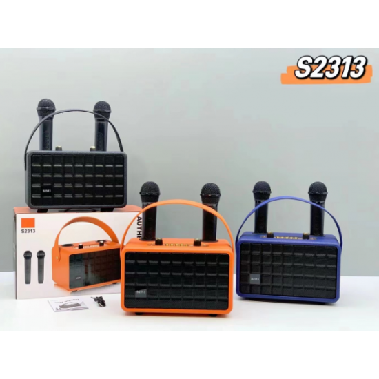 M2313 Безжична караоке тонколона Authentics S2313 с 2 микрофона – 2x15W, Bluetooth