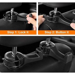 J-004 Куки за столче за кола с държач за телефон, универсална облегалка, органайзер, закачалка