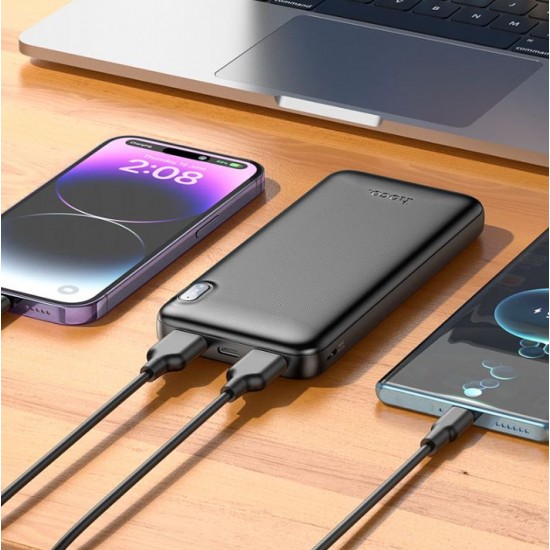 HOCO PowerBank “J128 Powerful” 10,000mAh 2xUSB-A (Черен)