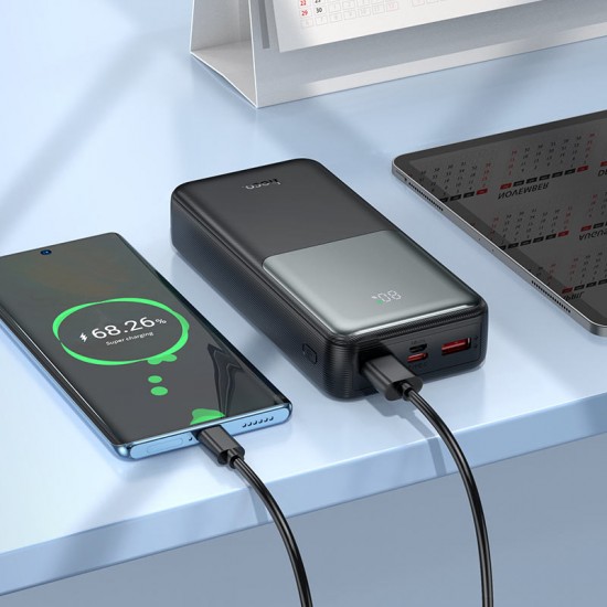 HOCO PowerBank “J136A Powerful” 20,000mAh PD42.5W 2xUSB-A 2xUSB-C (Черен)