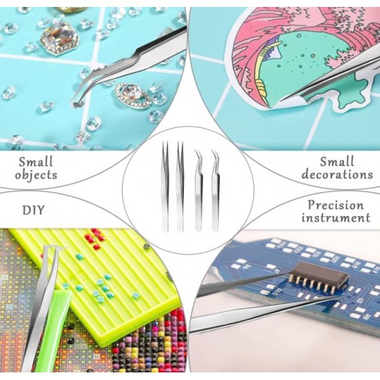  YAXUN 15ESD – Антистатична пинсета с извит връх – прецизна