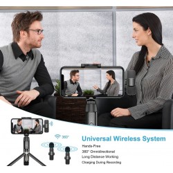 K9 Двоен (TypeC) безжичен микрофон за смартфони за YouTube Insta Videos Запис на глас|Plug and Play