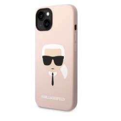 8058 Karl Lagerfeld iPhone 14 Pro Hardcase Backcover - Karl's Head - Magsafe Compatible - Pink