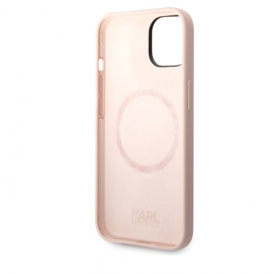 8058 Karl Lagerfeld iPhone 14 Pro Hardcase Backcover - Karl's Head - Magsafe Compatible - Pink