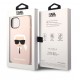 8058 Karl Lagerfeld iPhone 14 Pro Hardcase Backcover - Karl's Head - Magsafe Compatible - Pink