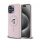 4445 Karl Lagerfeld iPHone 14 Pro Back cover case - Magsafe - KC head Ring - Pink
