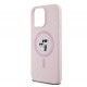 4445 Karl Lagerfeld iPHone 14 Pro Back cover case - Magsafe - KC head Ring - Pink