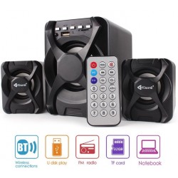 Тонколони KISONLI U-2500BT Bluetooth, 5W+3W*2, USB, Черен