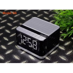 KISONLI G8 Висококачествен безжичен алармен високоговорител със светкавица, FM радио, USB, SD карта и AUX - черен