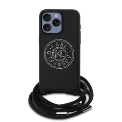 8962 KARL HC 3D RUBBER CROSSBODY CORD BLACK IP15 PRO