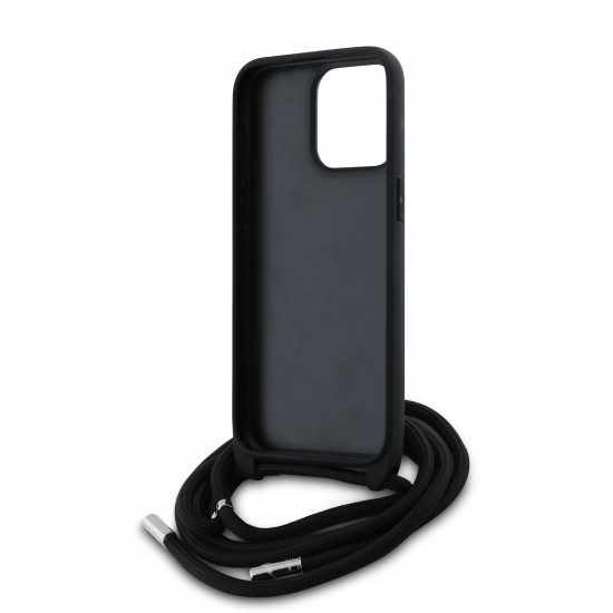 8962 KARL HC 3D RUBBER CROSSBODY CORD BLACK IP15 PRO