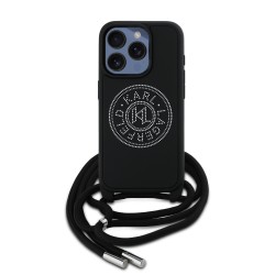 8979 KARL HC 3D RUBBER CROSSBODY CORD BLACK IP15 PRO MAX