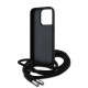8979 KARL HC 3D RUBBER CROSSBODY CORD BLACK IP15 PRO MAX