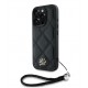 0903 KARL HC QUILTED PU INITIAL LOGO & CHAIN STRAP BLACK IP16 PRO