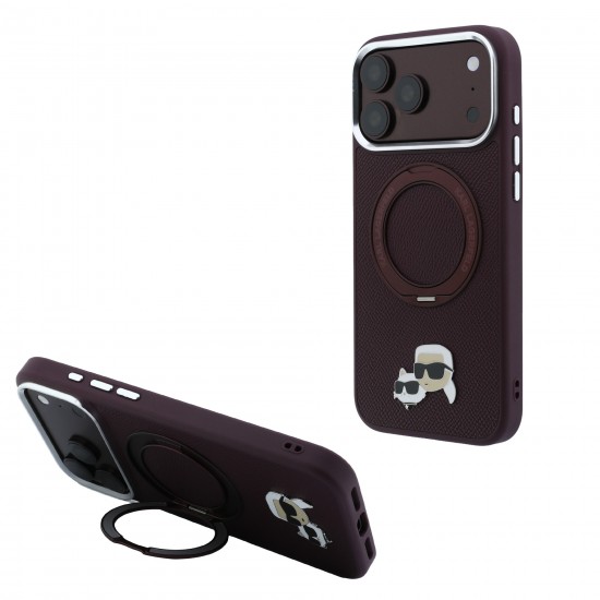 8564 KARL HC MAGSAFE IP18 PRO BURGUNDY PU W/RING STAND 360 KC HEADS PIN 