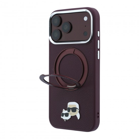 8564 KARL HC MAGSAFE IP18 PRO BURGUNDY PU W/RING STAND 360 KC HEADS PIN 