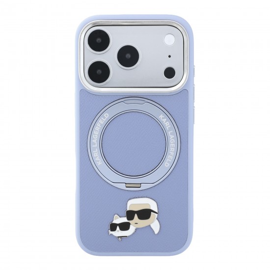 8601 KARL HC MAGSAFE IP18 PRO L. BLUE PU W/RING STAND 360 KC HEADS PIN