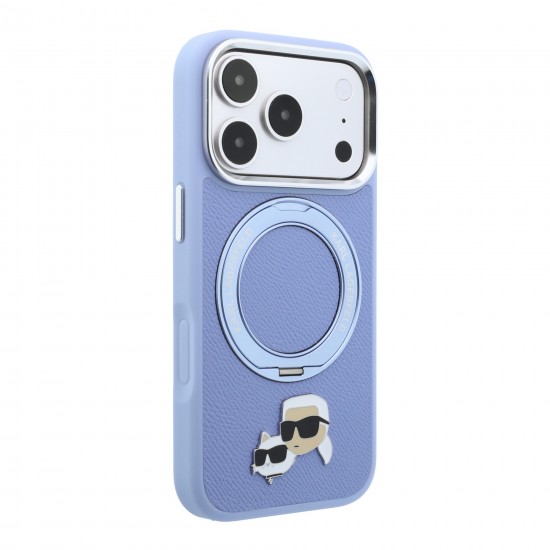 8601 KARL HC MAGSAFE IP18 PRO L. BLUE PU W/RING STAND 360 KC HEADS PIN