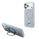 8694 KARL HC MAGSAFE IP18 PRO MAX GREY PU W/RING STAND 360 KC HEADS PIN