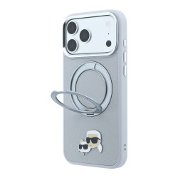 8694 KARL HC MAGSAFE IP18 PRO MAX GREY PU W/RING STAND 360 KC HEADS PIN