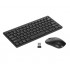 KM901 2В1 Мини безжична клавиатура 2.4G с мишка - Черен