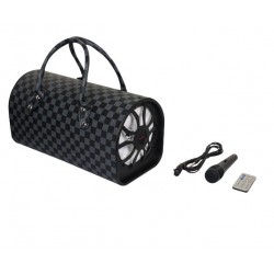 Преносима тонколона с дръжка TTD-501- Сиви квадрати 300*150*150