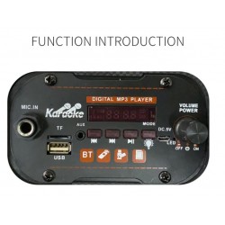 Преносима тонколона с дръжка TTD-601- Кафяви квадрати 400*200*200 блутут