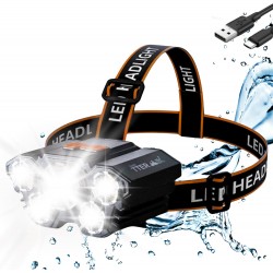 LED челник CL-T28 USB, 4 режима, регулируем, за риболов и работа