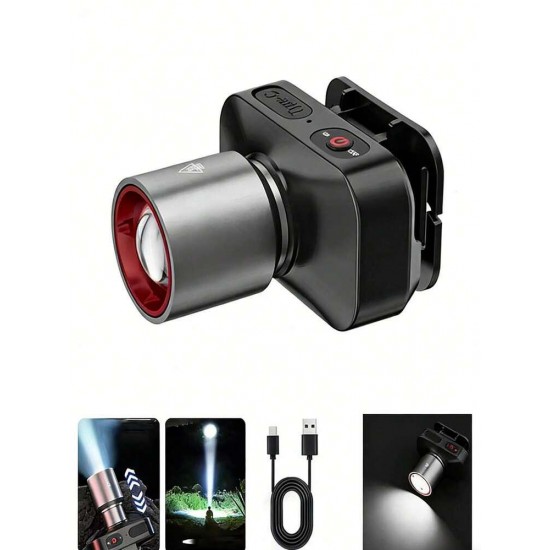 LED челник L-42 USB, 3 режима, регулируем, за риболов и работа