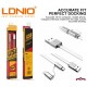 Кабел  LDNIO LC84 2в1 2.1A  Micro USB + iPhone - Сив