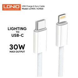LDNIO Кабел LC901i 65W плетен iPh15series Type-C към Lightning 1M